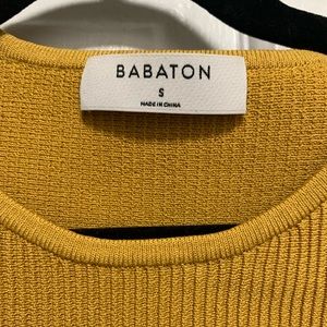 NWT Babaton Rory sculpt knit tank size small in Cairo gold